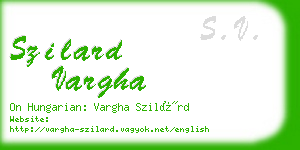 szilard vargha business card